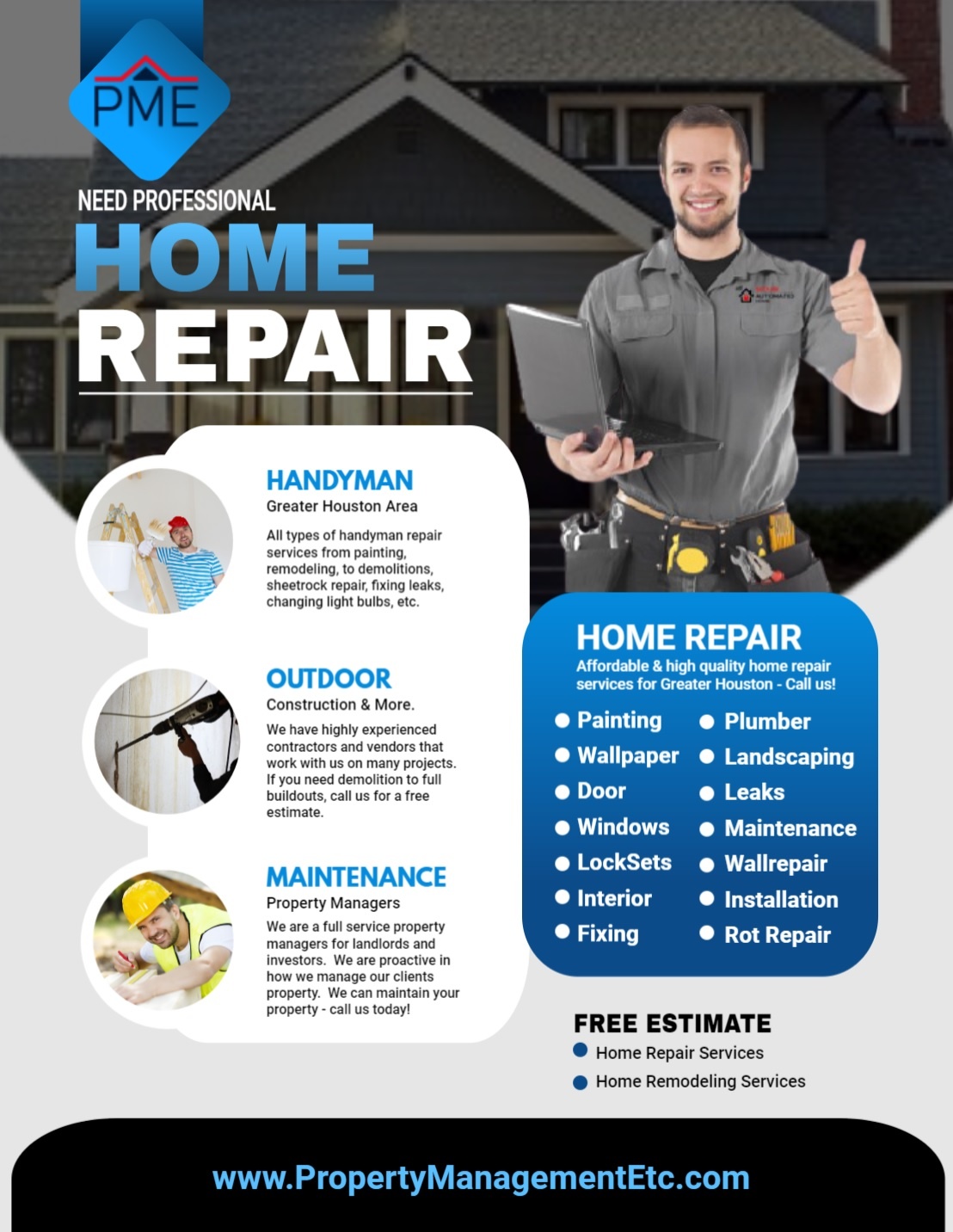 Home Repair Services Houston Texas - Property Management Etc Spring TX