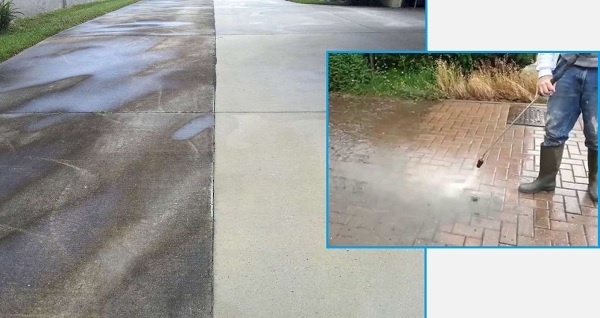 Houston Power Wash Driveway - Property Management Etc