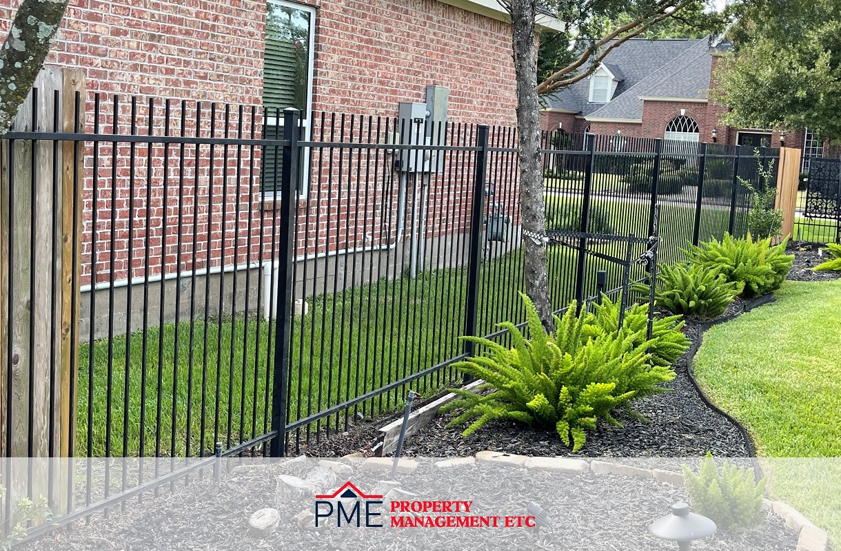 Install Metal Out Door Fence Houston Property Management Etc